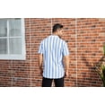 thumbnail image 5 of IDOPIP Mens Summer Striped Shirts Button Down Short Sleeve Vintage Beach Hawaiian Shirts, 5 of 8