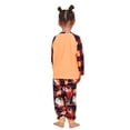thumbnail image 3 of Seyurigaoka Family Matching Halloween Pajamas Outfit Letter Plaid Cartoon Print Pullover Tops Scary Atmosphere Pattern Long Pants Sleepwear Clothing, 3 of 9