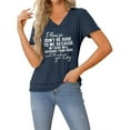 thumbnail image 4 of Bovemsi Funny Shirt Women Please Don'T Be Rude To Me Graphic V Neck T Shirt Sarcastic Short Sleeve Tee Humor Mom Summer Tops, Blue Women's Summer Short Sleeve T-Shirts, M, 4 of 8