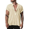 thumbnail image 2 of TBWNWG Men T Shirts Summer Pocket Casual Short Round Solid Sleeve Top Neck for Men,Sizes 2XL, 2 of 8