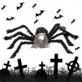 thumbnail image 3 of Halloween Decorations Ghost head Spider Giant Horror Skull Spiders 75cm Halloween Hairy Spiders Scary Fake Props Lawn, 3 of 4