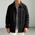 thumbnail image 7 of Lutiedan Mens Button down Jackets Fall Lightweight Vintage Barn Jacket Long Sleeve Corduroy Lapel Outwear with Pockets S-XXL, 7 of 7