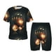 thumbnail image 1 of Fotbe Creative Poker Pijama Estampada de 2 Piezas para Niños – Ropa de Dormir de Manga Corta Cómoda para Niños y Niñas, Camiseta y Shorts de Algodón-Small, 1 of 6