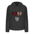 thumbnail image 3 of Oplxuo Women's Love Print Fleece Sweatshirt Winter Casual Long Sleeve Drawstring Chunky Hoodies Comfy Fuzzy Top with Pockets, 3 of 5