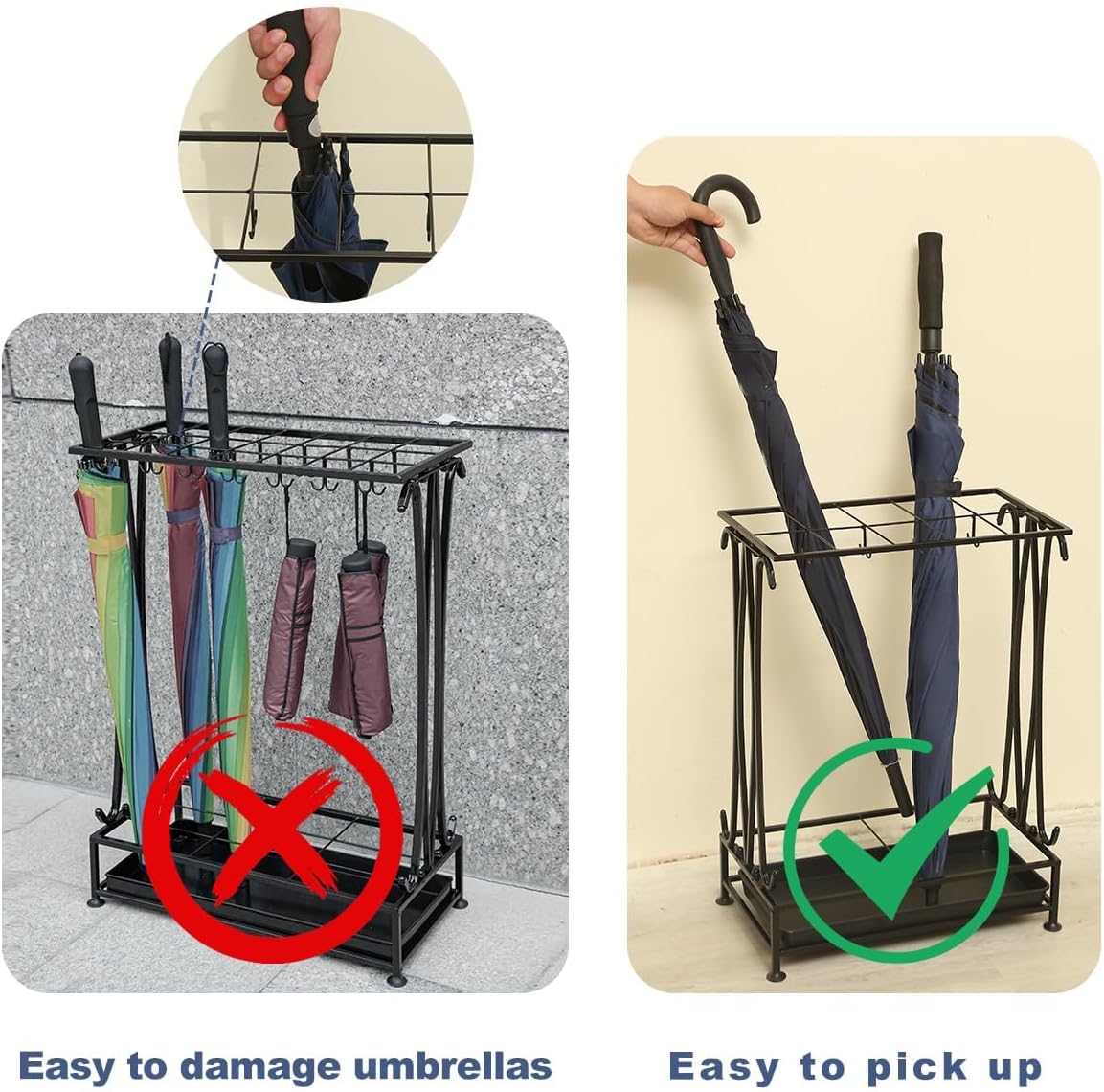 Umbrella Holder, Umbrella Stand Indoor Entryway, Umbrella Holder Outdoor, Umbrella Rack, Metal