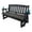 Black, variant on Amish Casual Heavy Duty 800 Lb Mission Treated Porch Glider, 4-Foot, Unfinished, With Cups