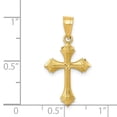 thumbnail image 3 of Auriga 14K Yellow Gold Diamond-Cut Passion Cross Charm Pendant for Women (L-25 mm,W-13 mm), 3 of 6