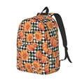 thumbnail image 2 of Yiaed Autumn Pumpkins Gingham Print Backpack, Premium Laptop Backpack, Travel Backpack for Women, Lightweight Backpacks, Comfortable Back Pack-Medium, 2 of 5