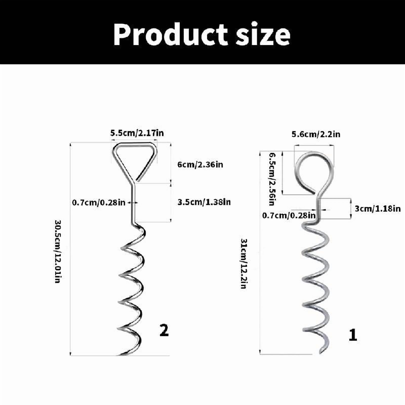 JZROCKER 4Pcs Tent Stake Anchors Trampoline Ground Stake for Trampolines Swings Garden