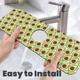 thumbnail image 6 of Pofeuu Avocado Print Splash Guard for Sink Faucet Sink Gadgets-Splash Guard Behind Faucet Drip Catcher for Kitchen, Bathroom,Sink Mat, 6 of 7