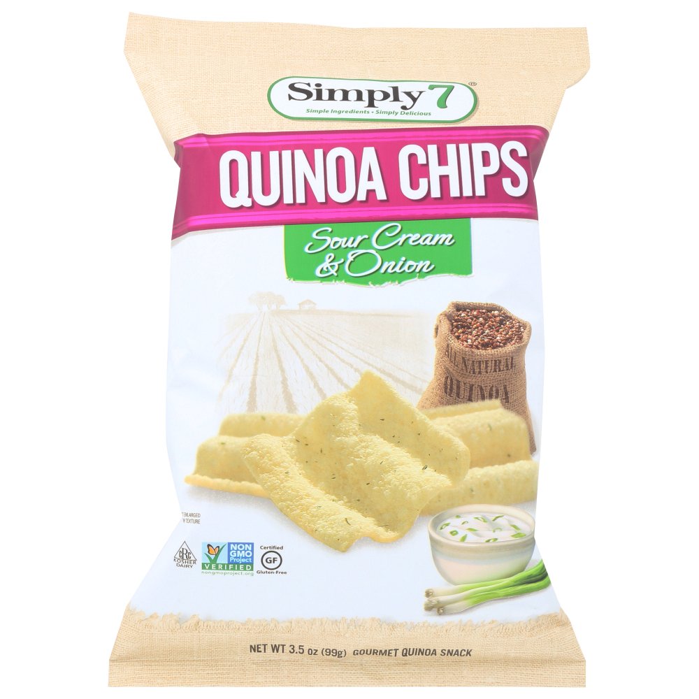 Simply7 Quinoa Chips, Sour Cream And Onion, 3.5 Oz.