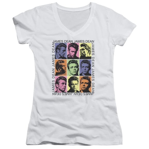 Dean - James Color Block - Juniors Cap Sleeve V-Neck Shirt - Medium