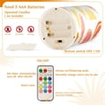 thumbnail image 5 of Yayeee Flameless Candles with Remote Flickering Battery Operated Multi Color Changing, White Grapefruit Slices, 5 of 7