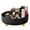 Black, variant on 360° Rotating Cosmetic Organizer, Large Black & Gold Perfume Storage Box