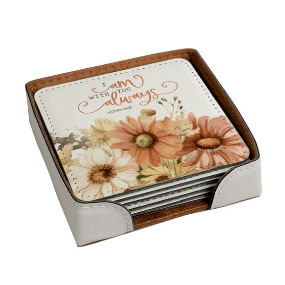 DEXSA I Am With You Always Coasters - Set of Four Coasters
