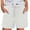 White, variant on Cotton Linen Shorts for Women Summer Lightweight Elastic Waist Wide Leg Loose Beach Shorts with Pockets