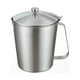 thumbnail image 5 of Taza medidora de acero inoxidable con tapa, jarra graduada para café con leche, recipiente para leche espresso (1000 ml), 5 of 7
