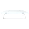 thumbnail image 3 of vidaXL Monitor Stand White 100x35x8 cm Tempered Glass and Metal, 3 of 5