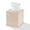 Beige Cube, variant on Carrara White Cube Marble Tissue Box Decorative Square Holder