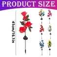 thumbnail image 3 of LED Solar Rose Lights Outdoor - Decorative Flower Stake Lights for Garden, Patio, Yard & Cemetery, IP65 Waterproof Artificial Rose Lamp, Solar-Powered Pathway Lighting, Warm Glow, Yellow 1PC, 3 of 4