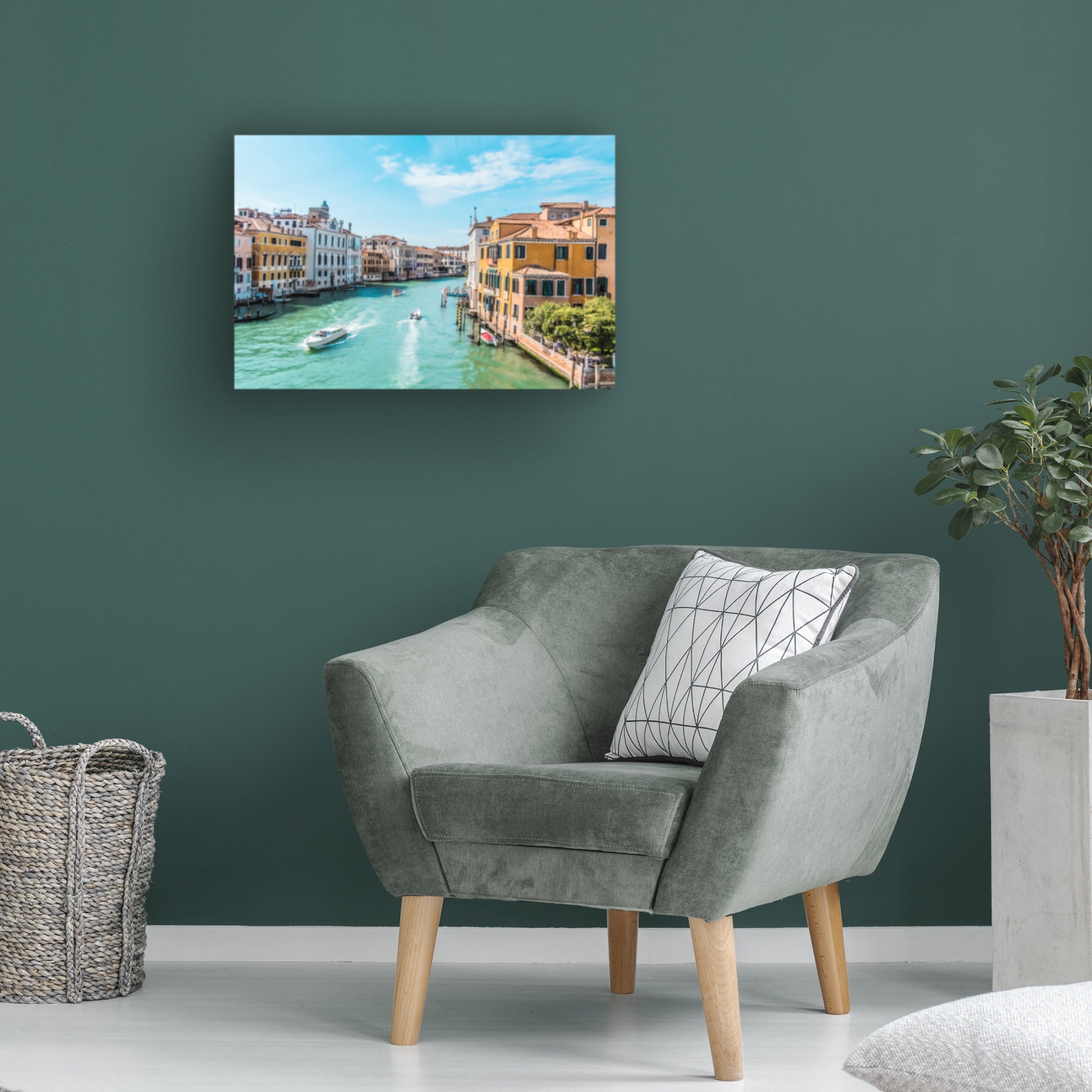 Canvas Wall Art - Life BeautifuLEE 'Venice Grand Canal Vibrant Life' Wall Art for Living Room, Bedroom, or Office Décor by Trademark Fine Art - 32 x 22 Inches
