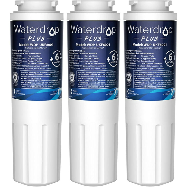 Mist UKF8001 Compatible with Whirlpool Maytag, 4396395, EDR4RXD1, Filter 4,  Kenmore 46-9005, Refrigerator Water Filter UKF8001 CWMF004 - The Home Depot