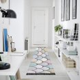 thumbnail image 4 of Yayeee Runner Rug for Bedroom 2'x6' Machine Washable Hallway Non Slip Mat, Light Blue Shimmering Pattern, 4 of 8