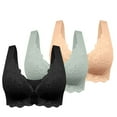 thumbnail image 1 of WZXFASHION Womens No Ring French Womens Front Close Bra T Back Plus Size Unlined Bra For Large Bust Bra A XXXXXL, 1 of 9