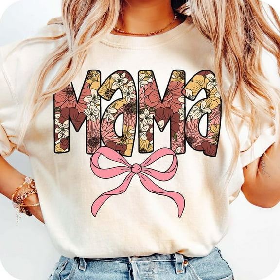 Floral Mama Coquette Shirt, Retro Boho Floral Mama Shirt, Mothers Day Tee