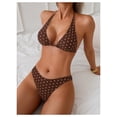 thumbnail image 3 of Conjunto de bikini MakeMeChic de lunares, triángulo y tanga, 3 of 4