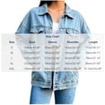 thumbnail image 2 of Tqcoqu Women's Oversized Lapel Denim Jacket,Long Sleeve Button Down Classic Trucker Coat with Pockets,2026 Spring Fall Trendy Clothes,Light Blue Women's S-XXL, 2 of 5