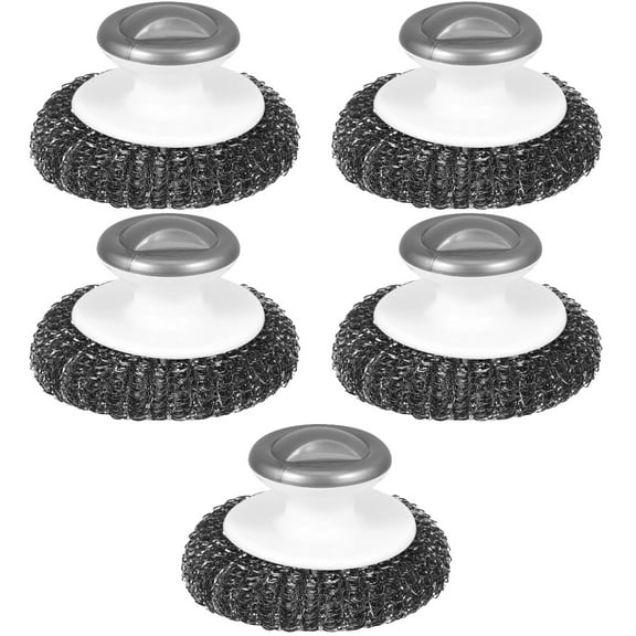 MLINS 5pcs Kitchen Dish Brush Pot Pan Scrubber Brush Bowl Cleaning Brush with Plastic Handle Random Color