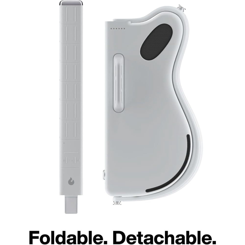 LAVA GENIE 9270002 Sampler Guitar, No Strings Attached, Hundreds of Instrument Presets, Onboard Speaker, Foldable, Detachable, White, 30.5 inch.