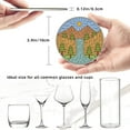 thumbnail image 6 of LNWH Non-Slip Decorative Drink Coasters, Vintage Sunset Watercolor Forest Pattern Drink Mats with Holder, 6 Pcs, 6 of 8