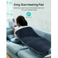 thumbnail image 5 of TaoTronics Extra Large Electric Heating Pad for Back, Neck, and Shoulders - 6 Fast Heat Settings, Auto Off, Machine Washable - 33''×17'' - Navy, 5 of 9