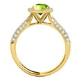 thumbnail image 4 of Mauli Jewels Rings for Women 1.20 Carat Diamond And Round Shaped Peridot Ring 4-prong 10K Yellow Gold, 4 of 7
