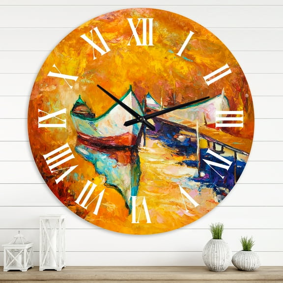 Designart 1 in Coastal Wall Clock