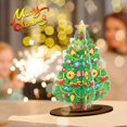 thumbnail image 2 of 1 Set DIY Faux  Painting Christmas Tree Ornament Special-Shaped Home Desk Table Decor Christmas Faux  Craft Kit Colorful Christmas Tree  Painting Decor, 2 of 11