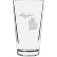 thumbnail image 1 of Michigan Home States Etched 16oz Libbey Pint Glass, 1 of 1