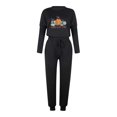 thumbnail image 4 of Puntoco Conjunto de tops y pantalones cortos deportivos de manga larga con estampado de Acción de Gracias para mujer Puntoco Puntoco-110, 4 of 5