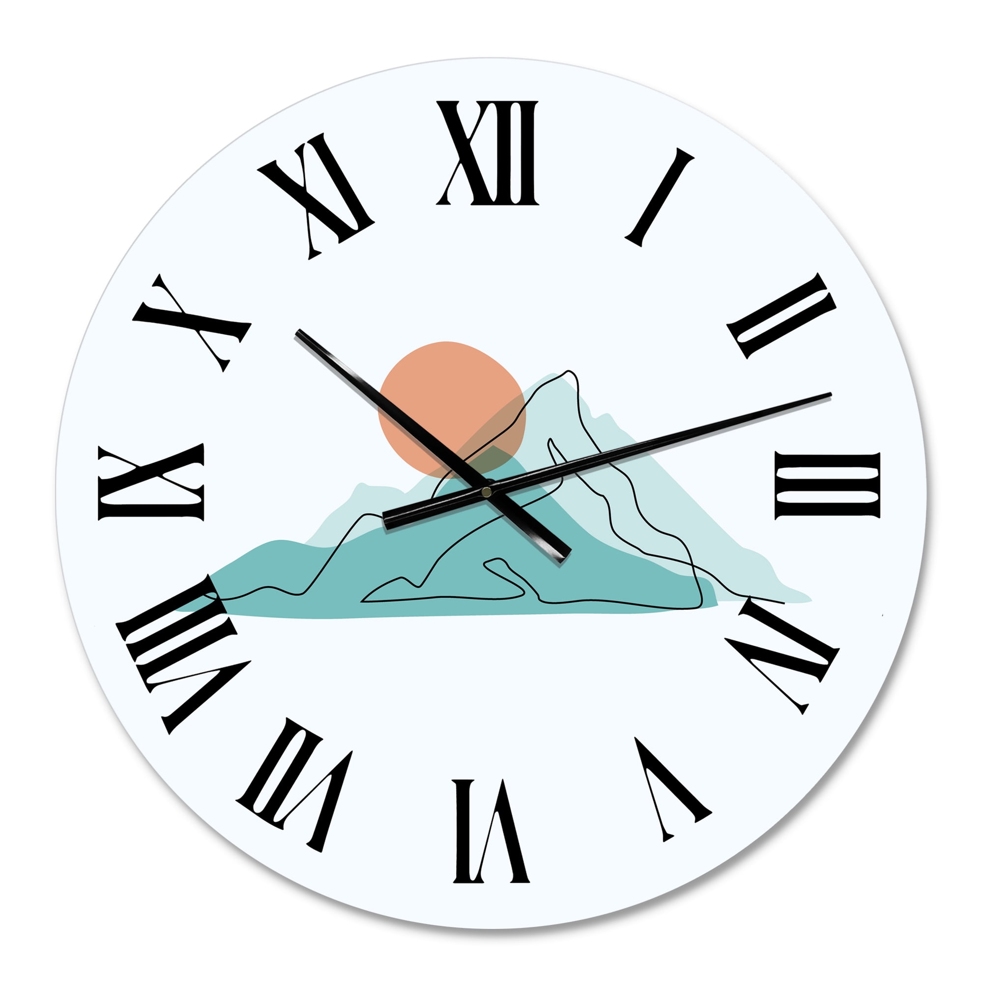 Designart 1 in Modern,Contemporary Wall Clock