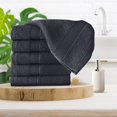 thumbnail image 2 of MALLONI HOME Ultra Soft 6-Piece Hand Towel Set 16x28 - 100% Ringspun Cotton - Durable & Highly Absorbent Hand Towels - Ideal for use in Bathroom, Kitchen, Gym, Spa & General Cleaning - Charcoal Grey, 2 of 6