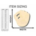 thumbnail image 2 of Unfinished Wood Baseball Mitt Shape - Sports - Kids Room Decor - up to 46" DIY 7" / 1/8", 2 of 3
