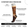 thumbnail image 3 of Lsque Countryside Sunflower Cow Pattern Sport Compression Socks for Men & Women 15-20 mmHg Knee High Nurse Pregnant Running Medical and Travel Athletic, 3 of 6