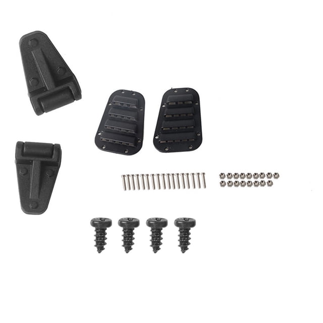 Repuesto de bisagra de cubierta de motor de rejilla de admisión de plástico negro para 1:10 RC Crawler Traxxas TRX-4 Body seitruly WJ3294-03