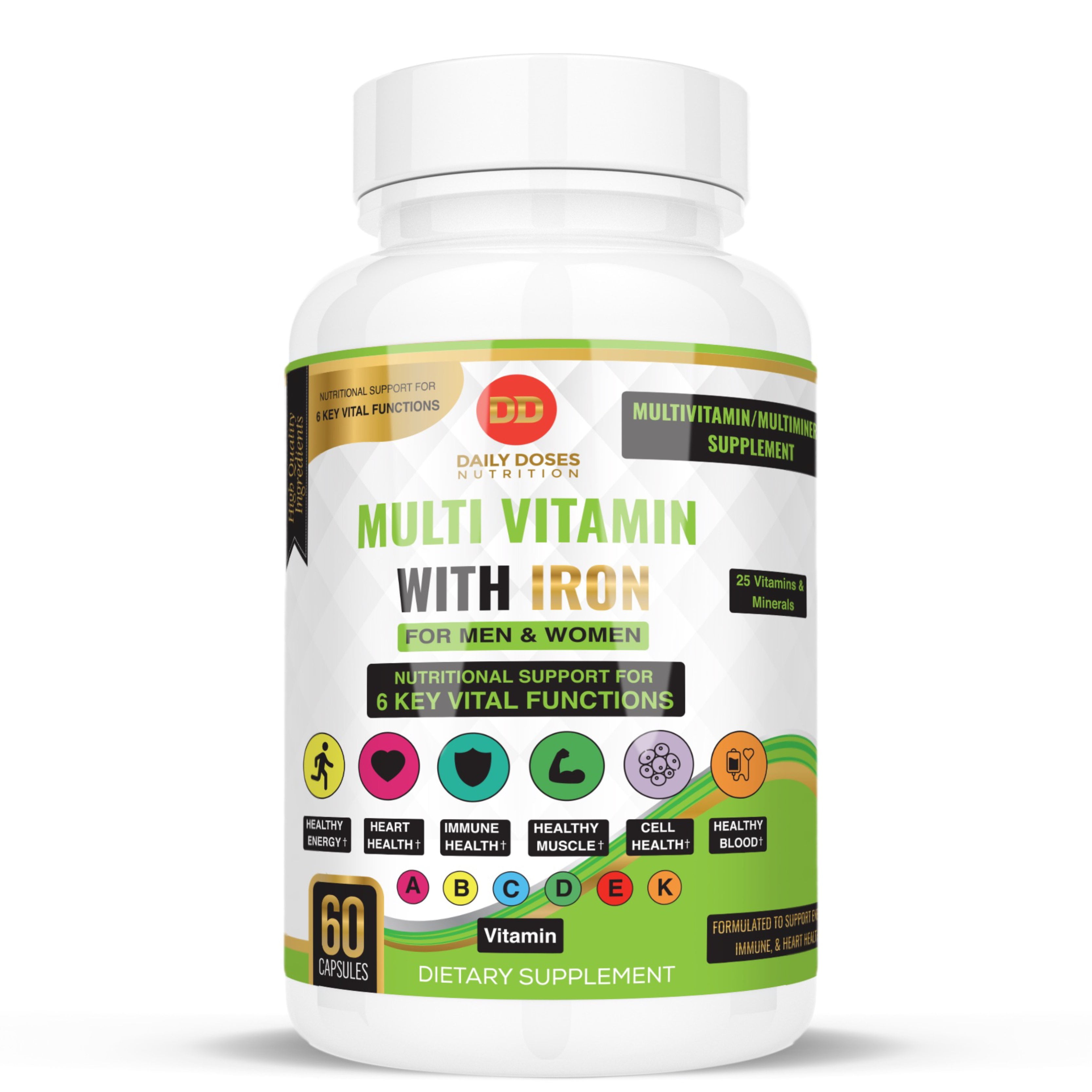 Daily Multi Vitamin Mens Multivitamins Iron Vitamin A Boron Supplement