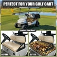 thumbnail image 4 of Renewold Golf Cart Seat Cover Comfortable Golf Cart Seat Towel Blanket with Front Pockets Suitable for 2 Person Club Car Seats, 52 x 32 Inches, American Tribal Highland Cow Sunflower Leopard Print, 4 of 7