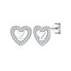 thumbnail image 1 of Pendientes de corazón de plata esterlina Silvora con Letra Z hipoalergénica CZ, 1 of 8