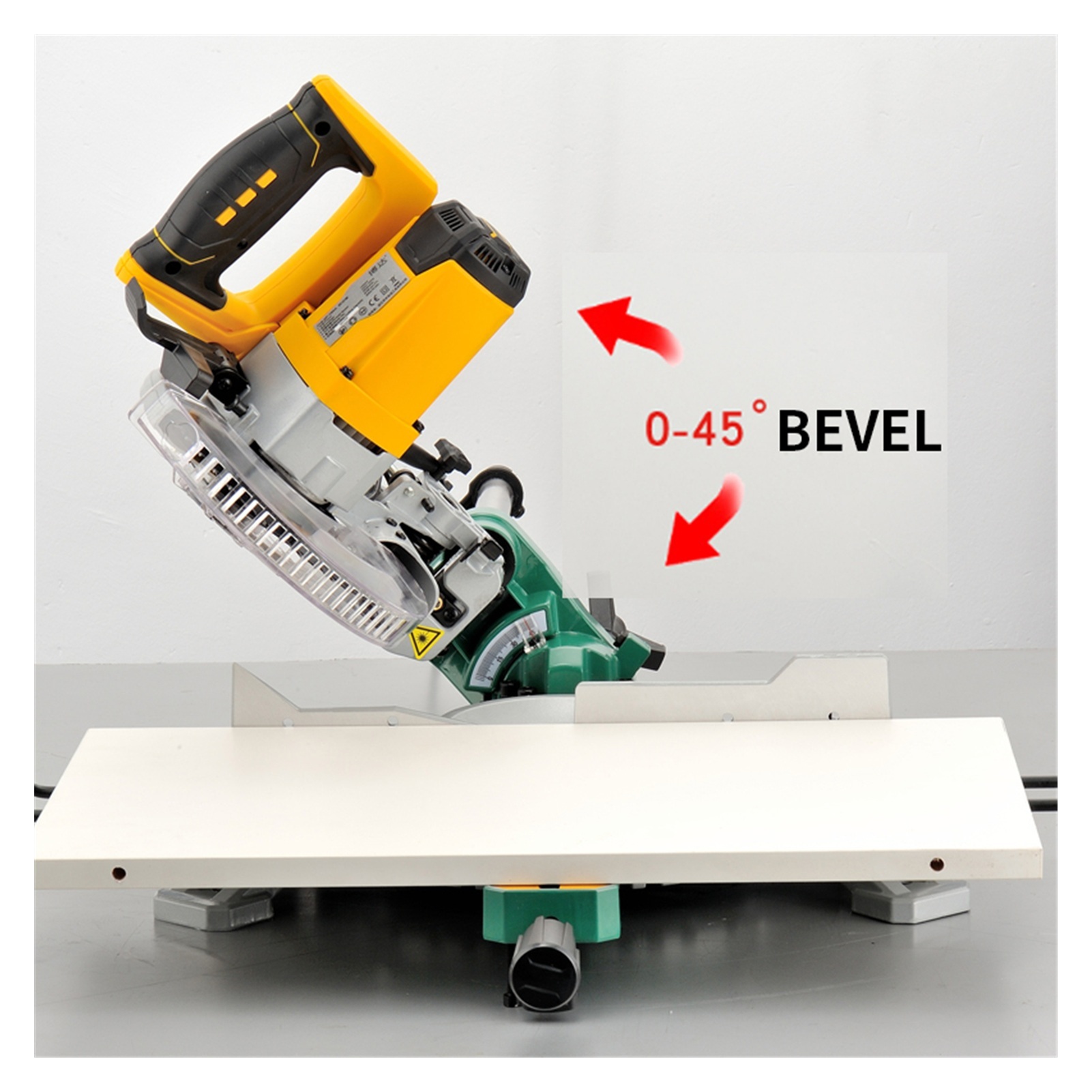 Upgraded 7-inch rod miter saw with extended guide rail multi-function miter 45 degree woodworking tool aluminum sawing machine