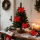 thumbnail image 1 of Paquete de 4 lazos navideños de terciopelo flocado para decoración navideña | Juego de 4 lazos decorativos grandes para coronas, árboles y guirnaldas, 1 of 6